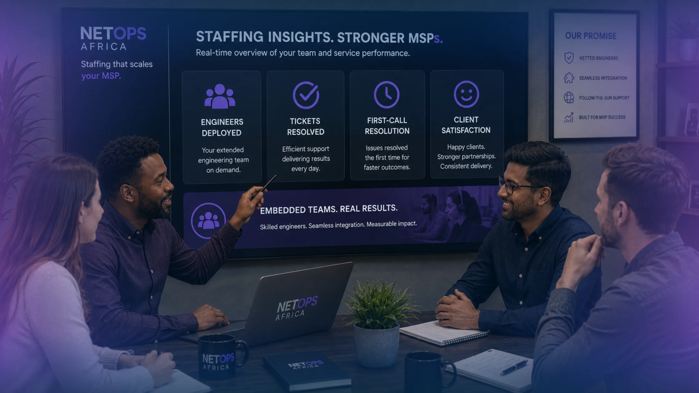 Digital infrastructure visualizing managed IT services, connected business systems, and network operations.